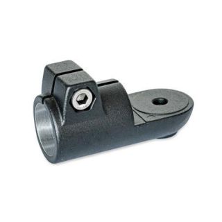 GN-276-Swivel-clamp-connectors-Aluminum-Without-centring-step-smooth-SW-Black-RAL-9005-textured-finish