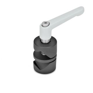 GN-490-Swivel-clamp-connector-joints-With-adjustable-hand-lever-SW-Black-RAL-9005-textured-finish