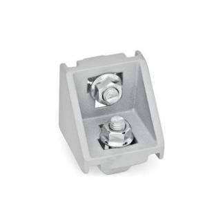 GN-960-Angle-pieces-for-profile-systems-30-40-45-Aluminum-SR-Silver-RAL-9006-textured-finish-With-assembly-set-without-cover-cap