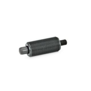 GN-613-Indexing-plungers-Steel-plastic-knob-ST-Steel-G-Without-lock-nut-with-threaded-rod