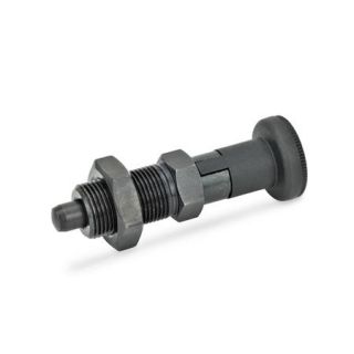 GN-617.1-Indexing-plungers-with-rest-position-Steel-Plastic-knob-ST-Steel-AK-With-lock-nut