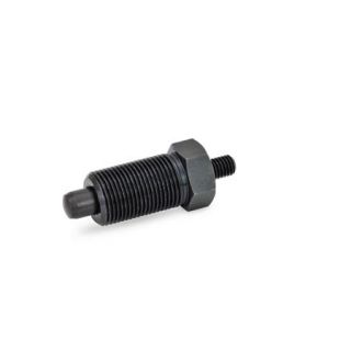 GN-617-Indexing-plunger-Steel-Plastic-knob-ST-Steel-G-Without-lock-nut-with-threaded-rod