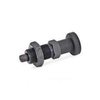 GN-617-Indexing-plunger-Steel-Plastic-knob-ST-Steel-AK-With-knob-with-lock-nut