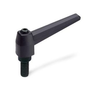 GN-500-Adjustable-hand-levers-plastic-with-threaded-stud-SW-Black-RAL-9005-matte-finish