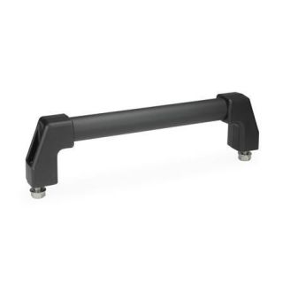 GN-667-Cabinet-U-handles-Tube-aluminum-Stainless-Steel-mounting-from-the-operators-side-SW-Black-RAL-9005-textured-finish