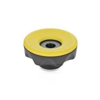 GN-636-Star-knobs-Plastic-With-plain-through-bore-Tol-H7-DGB-Yellow-RAL-1021-matte-finish