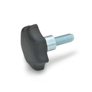 GN-6336.4-Star-knobs-plastic-with-protruding-steel-bushing-threaded-stud-steel