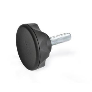 GN-636.4-Star-knobs-with-threaded-stud-plastic-DSG-Black-gray-RAL-7021-matte-finish