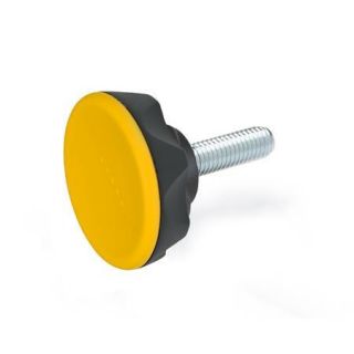 GN-636.4-Star-knobs-with-threaded-stud-plastic-DGB-Yellow-RAL-1021-matte-finish