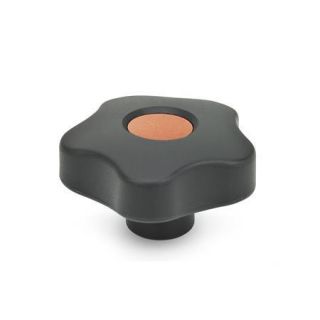 GN-5337.2-Star-knobs-with-colored-cover-caps-plastic-bushing-brass-DOR-Orange-RAL-2004-matte-finish-With-cover-cap-threaded-