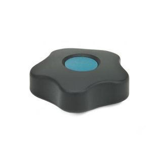 GN-5331-Star-knobs-low-type-with-colored-cover-caps-With-cover-cap-DBL-Blue-RAL-5024-matte-finish