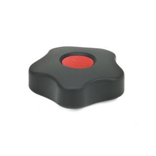 GN-5331-Star-knobs-low-type-with-colored-cover-caps-DRT-Red-RAL-3000-matte-finish-With-cover-cap