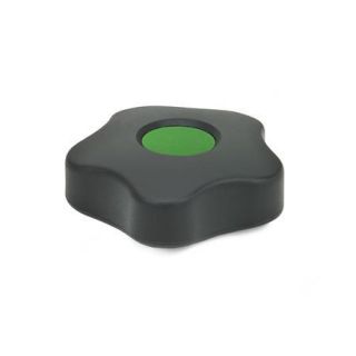 GN-5331-Star-knobs-low-type-with-colored-cover-caps-DGN-Green-RAL-6017-matte-finish-With-cover-cap