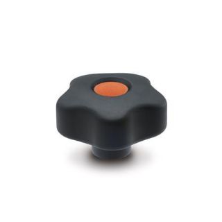 GN-5337.6-Softline-star-knobs-Plastic-with-colored-cover-caps-DOR-Orange-RAL-2004-matte-finish