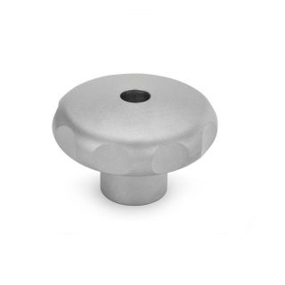 GN-5335-Stainless-Steel-Star-knobs-material-no.-AISI-303-A1-matte-shot-blasted-With-threaded-through-bore