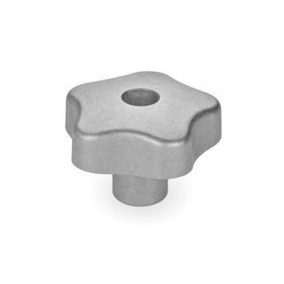 GN-5336-Star-knobs-Aluminum-MT-Matte-finish-tumbled-With-threaded-through-bore