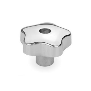 GN-5336-Star-knobs-Aluminum-PL-Polished-finish-With-threaded-through-bore