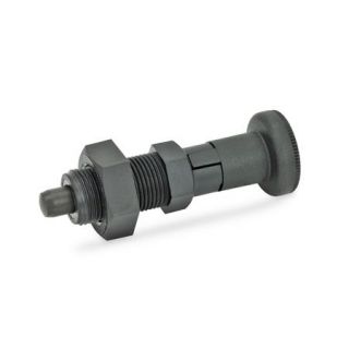 GN-617.2-Indexing-plungers-threaded-body-plastic-CK-With-rest-position-with-lock-nut