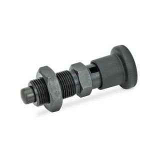 GN-817-Indexing-plungers-Steel-Plastic-knob-CK-With-rest-position-with-lock-nut