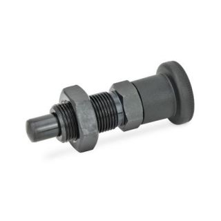 GN-817-Indexing-plungers-Steel-Plastic-knob-BK-Without-rest-position-with-lock-nut