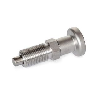 GN-818-Stainless-Steel-Indexing-plungers-AISI-316-A4-without-rest-position-BN-With-stainless-steel-knob-without-lock-nut