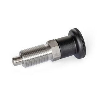 GN-818-Stainless-Steel-Indexing-plungers-AISI-316-A4-without-rest-position-B-With-plastic-knob-without-lock-nut