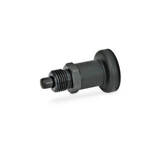 GN-607-Indexing-plungers-Steel-Plastic-knob-A-without-lock-nut