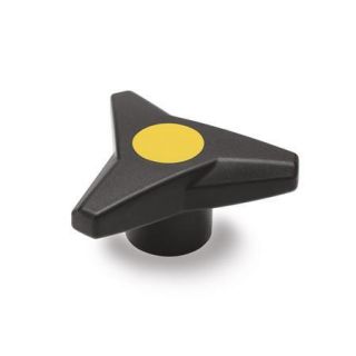 GN-533-Three-Lobed-Knobs-Bushing-Brass-Stainless-Steel-DGB-Yellow-RAL-1021-matte-finish