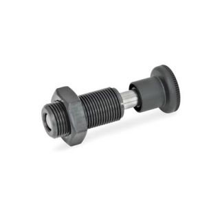 GN-313-Spring-bolts-Steel-Plastic-knob-AK-With-knob-with-lock-nut-1-Pin-without-internal-thread