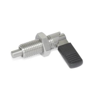 GN-721.6-Stainless-Steel-Cam-action-indexing-plungers-with-locking-function-LBK-Left-hand-lock-with-plastic-cap-with-lock-nut