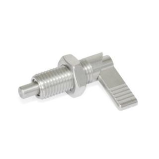 GN-721.6-Stainless-Steel-Cam-action-indexing-plungers-with-locking-function-LAK-Left-hand-lock-with-lock-nut