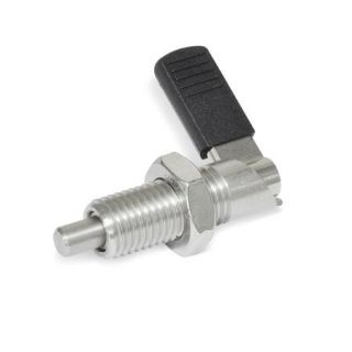 GN-721.5-Stainless-Steel-Cam-action-indexing-plungers-without-locking-function-RBK-Right-hand-lock-with-plastic-cap-with-lock-nut