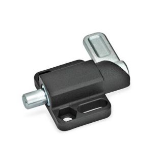 GN-722.3-Spring-latches-with-flange-for-surface-mounting-parallel-to-the-plunger-pin-R-Right-indexing-cam-SW-Black-RAL-9005-textured-finish