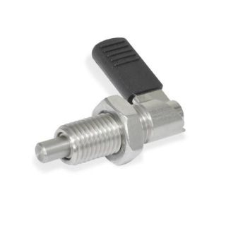 GN-721.6-Stainless-Steel-Cam-action-indexing-plungers-with-locking-function-RBK-Right-hand-lock-with-plastic-cap-with-lock-nut