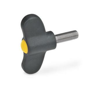 GN-633.1-Wing-screws-Plastic-with-Stainless-Steel-Threaded-stud-DGB-Yellow-RAL-1021-matte-finish