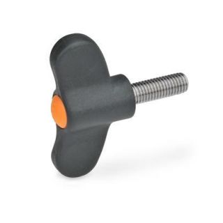 GN-633.1-Wing-screws-Plastic-with-Stainless-Steel-Threaded-stud-DOR-Orange-RAL-2004-matte-finish