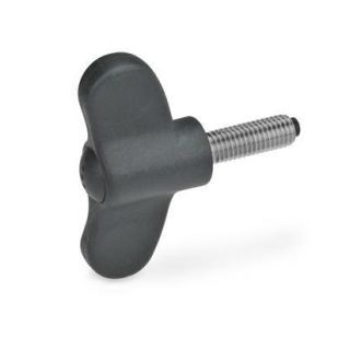 GN-633.10-Wing-screws-with-plastic-pivot-DSG-Black-gray-RAL-7021-matte-finish