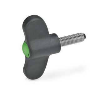 GN-633.10-Wing-screws-with-plastic-pivot-DGN-Green-RAL-6017-matte-finish