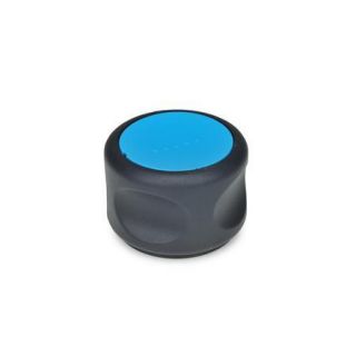 GN-624.5-Softline-control-knobs-plastic-bushing-Stainless-Steel-DBL-Blue-RAL-5024-matte-finish