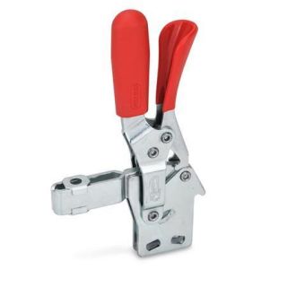 GN-810.4-Toggle-Clamps-Steel-Operating-Lever-Vertical-with-Lock-Mechanism-with-Vertical-Mounting-Base-Forked-clamping-arm-with-two-f