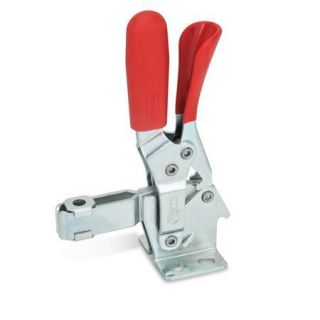 GN-810.3-Toggle-clamps-operating-lever-vertical-with-lock-mechanism-with-horizontal-mounting-base-Forked-clamping-arm-with-two-flanged-washers