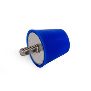 GN-256-Silicone-buffers-with-threaded-stud-Stainless-Steel-BL-Blue-RAL-5002