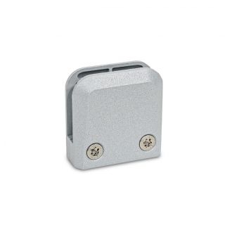 GN-939-Panel-Support-Clamps-Zinc-Die-Casting-for-Glass-and-Plastic-Panels-Surface-clamp-with-stop-plate-SR-Silver-RAL-9006-textured-finish