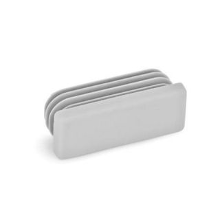 GN-991-Tube-end-plugs-plastic-rectangular-GR-Gray-RAL-7042-matte-finish