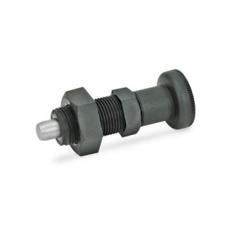 GN-617.2-Indexing-plungers-threaded-body-plastic-Plunger-Stainless-Steel-Stainless-steel-Without-rest-position-with-lock-nut