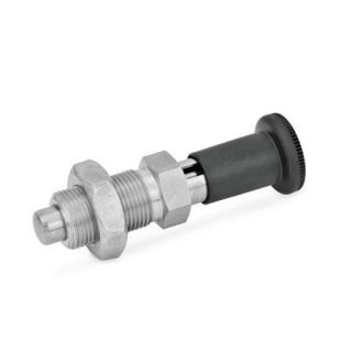 GN-817.2-Stainless-Steel-Indexing-plungers-long-plastic-knob-With-rest-position-with-lock-nut-Stainless-steel