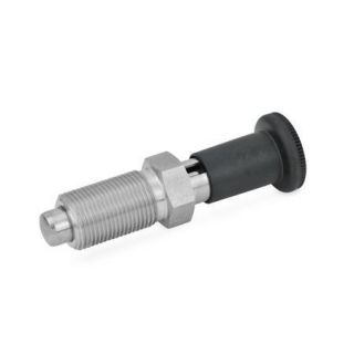 GN-817.2-Stainless-Steel-Indexing-plungers-long-plastic-knob-With-rest-position-without-lock-nut-Stainless-steel