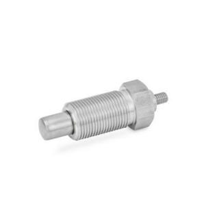 GN-817-Stainless-Steel-Indexing-plungers-Plastic-knob-Stainless-steel-Without-lock-nut-with-threaded-rod