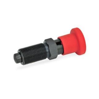 GN-817-Indexing-plungers-Steel-with-red-knob-RT-Red-RAL-3000-matte-finish-With-rest-position-without-lock-nut