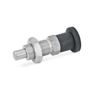 GN-817-Stainless-Steel-Indexing-plungers-Plastic-knob-Stainless-steel-Without-rest-position-with-lock-nut